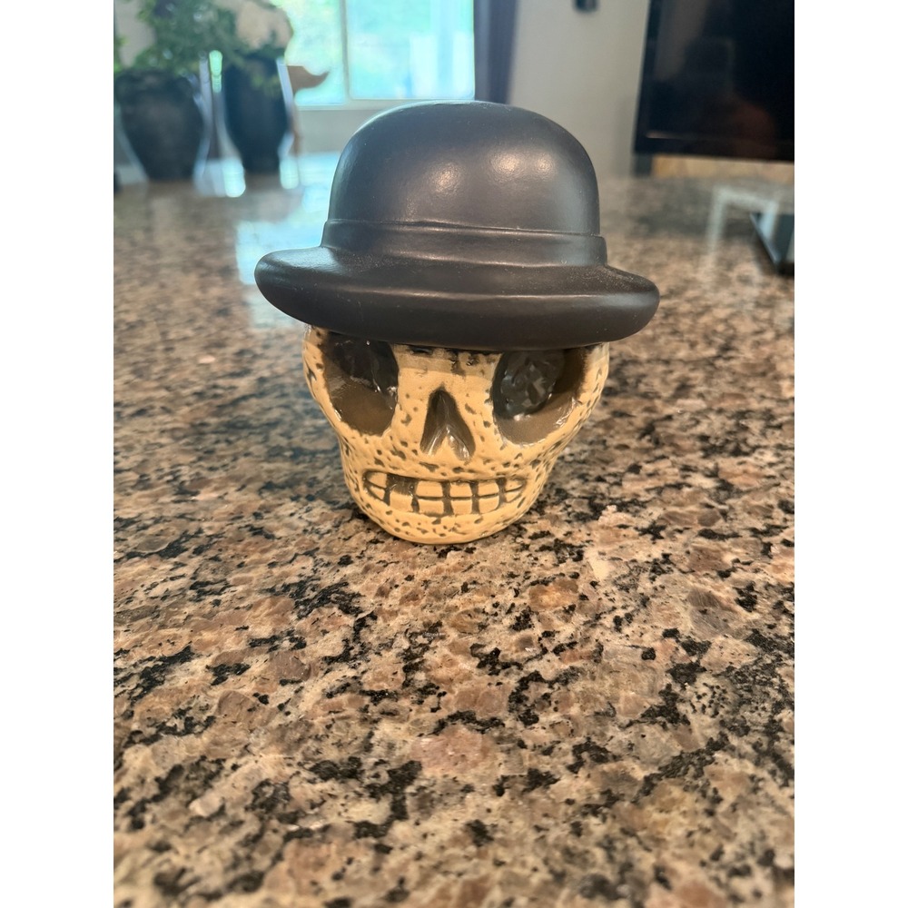 Munktiki Imports Tiki Tony The Cellar 1969 Skull Bowler Hat Tiki Mug Ceramic